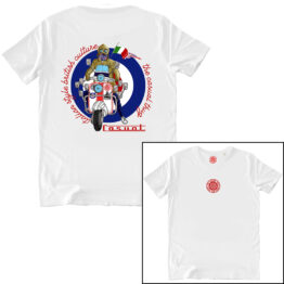 T-SHIRT UNISEX - Lambretta Casual - white F+R